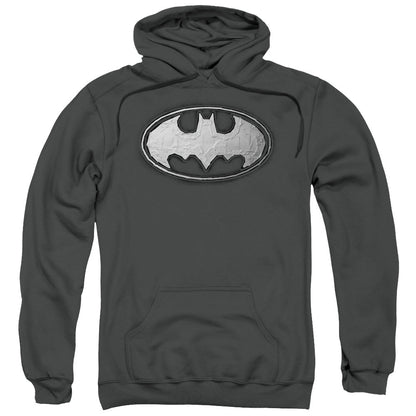 Batman Duct Tape Logo Mens Hoodie Charcoal
