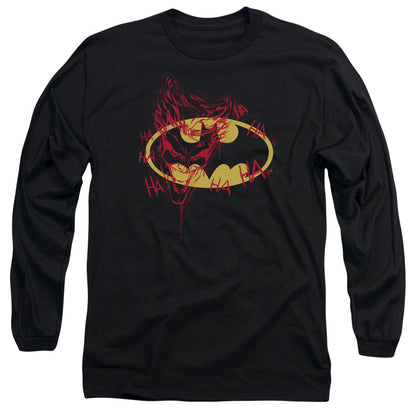 Batman Joker Graffiti Mens Long Sleeve Shirt Black
