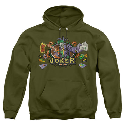 Batman King Of Crazy Mens Hoodie Military Green
