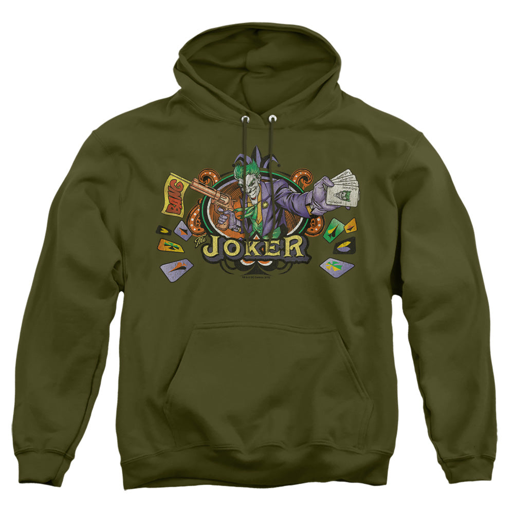 Batman King Of Crazy Mens Hoodie Military Green