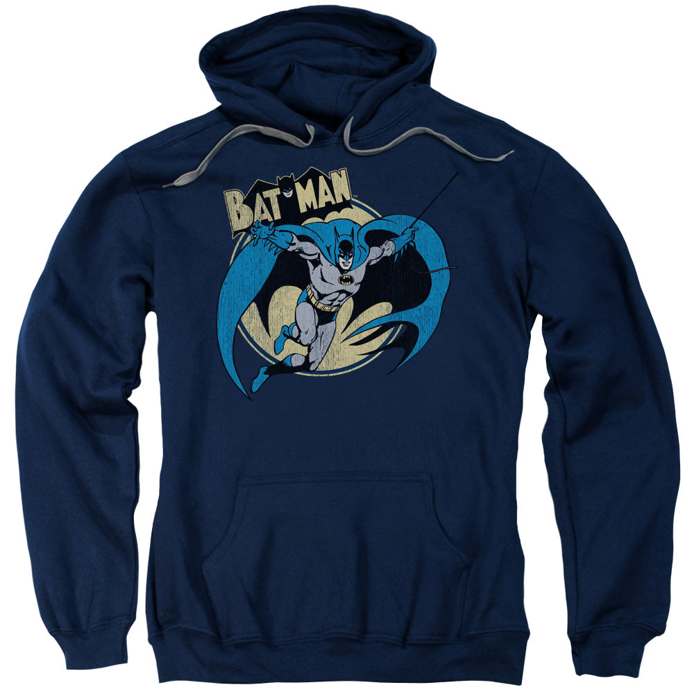 Batman Through The Night Mens Hoodie Navy Blue