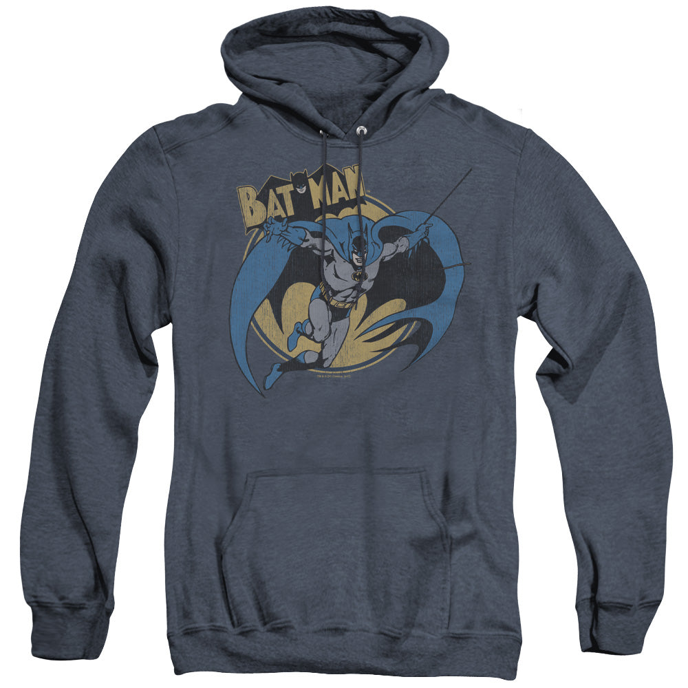 Batman Through The Night Heather Mens Hoodie Navy Blue
