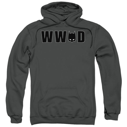Batman Wwbd Mask Mens Hoodie Charcoal