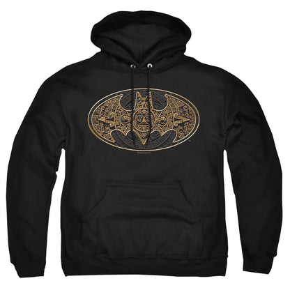 Batman Aztec Bat Logo Mens Hoodie Black