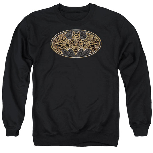 Batman Aztec Bat Logo Mens Crewneck Sweatshirt Black