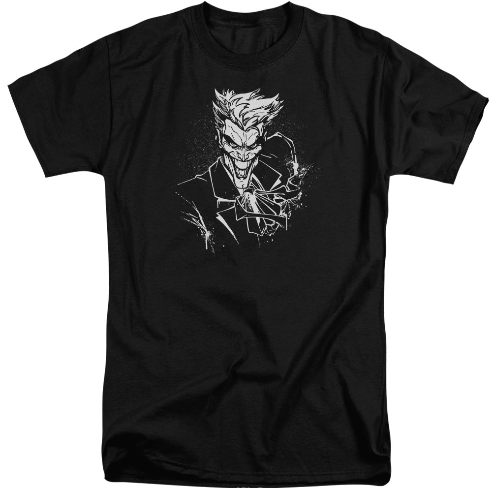 Batman Jokers Splater Ile Mens Tall T Shirt Black