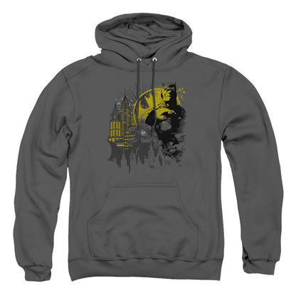 Batman The Dark City Mens Hoodie Charcoal