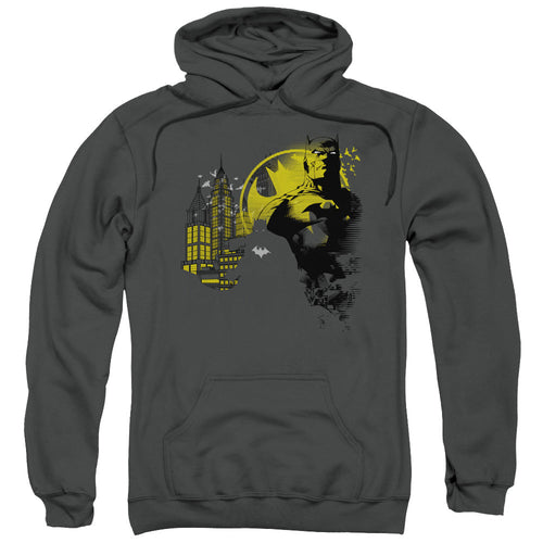 Batman The Dark City Mens Hoodie Charcoal