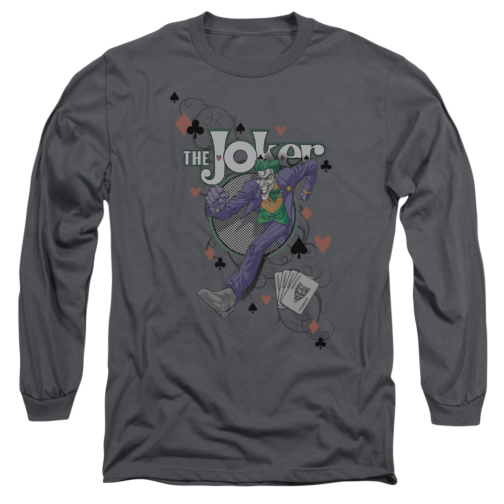 Batman Always A Joker Mens Long Sleeve Shirt Charcoal