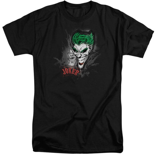Batman Joker Sprays The City Mens Tall T Shirt Black