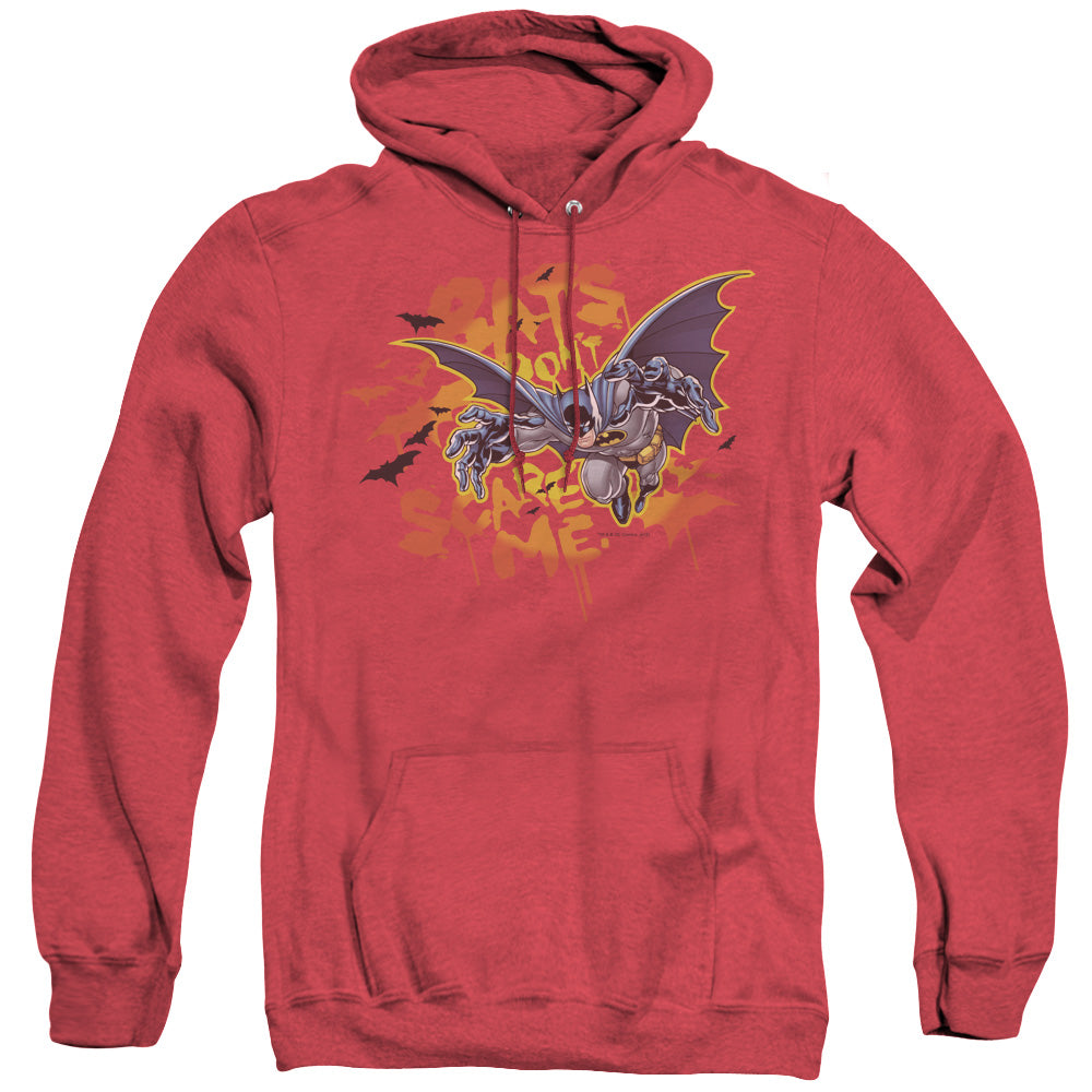 Batman Bats Dont Scare Me Heather Mens Hoodie Red