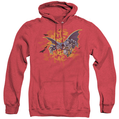Batman Bats Dont Scare Me Heather Mens Hoodie Red