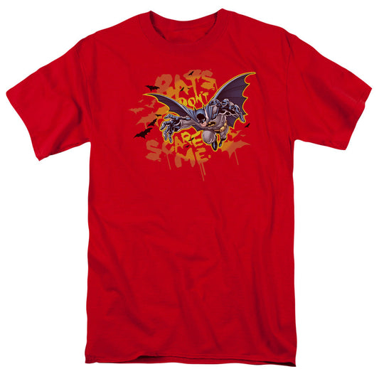 Batman Bats Dont Scare Me Mens T Shirt Red