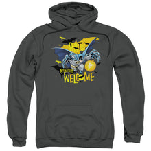 Load image into Gallery viewer, Batman Bats Welcome Mens Hoodie Charcoal
