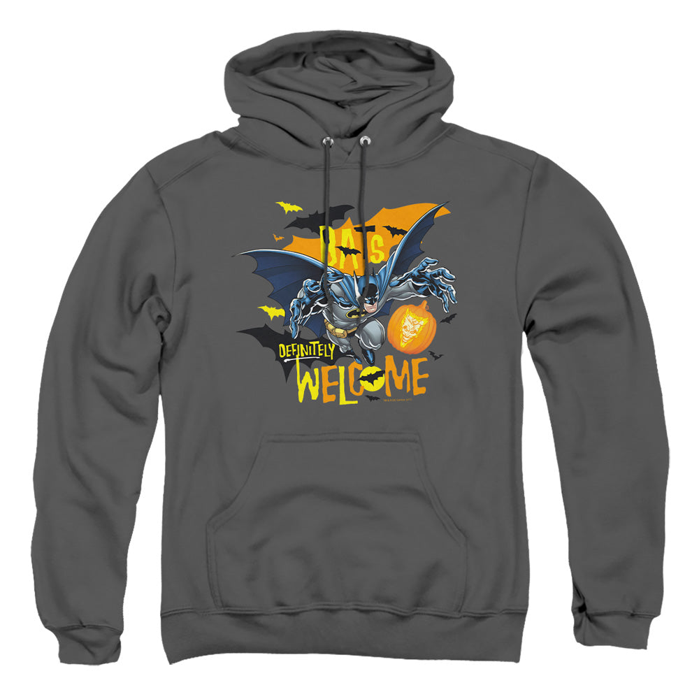 Batman Bats Welcome Mens Hoodie Charcoal