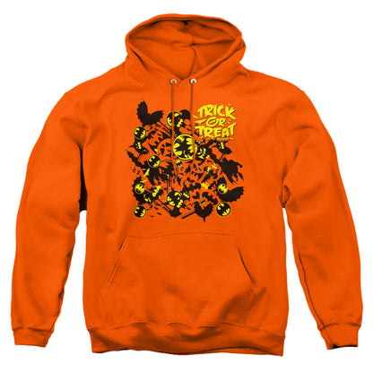 Batman Trick Or Treat Collage Mens Hoodie Orange