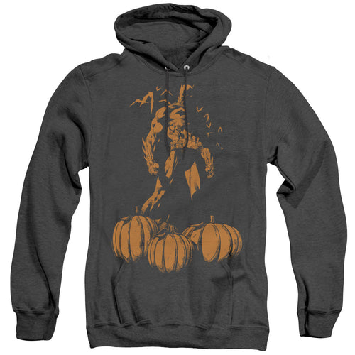 Batman A Bat Among Pumpkins Heather Mens Hoodie Black