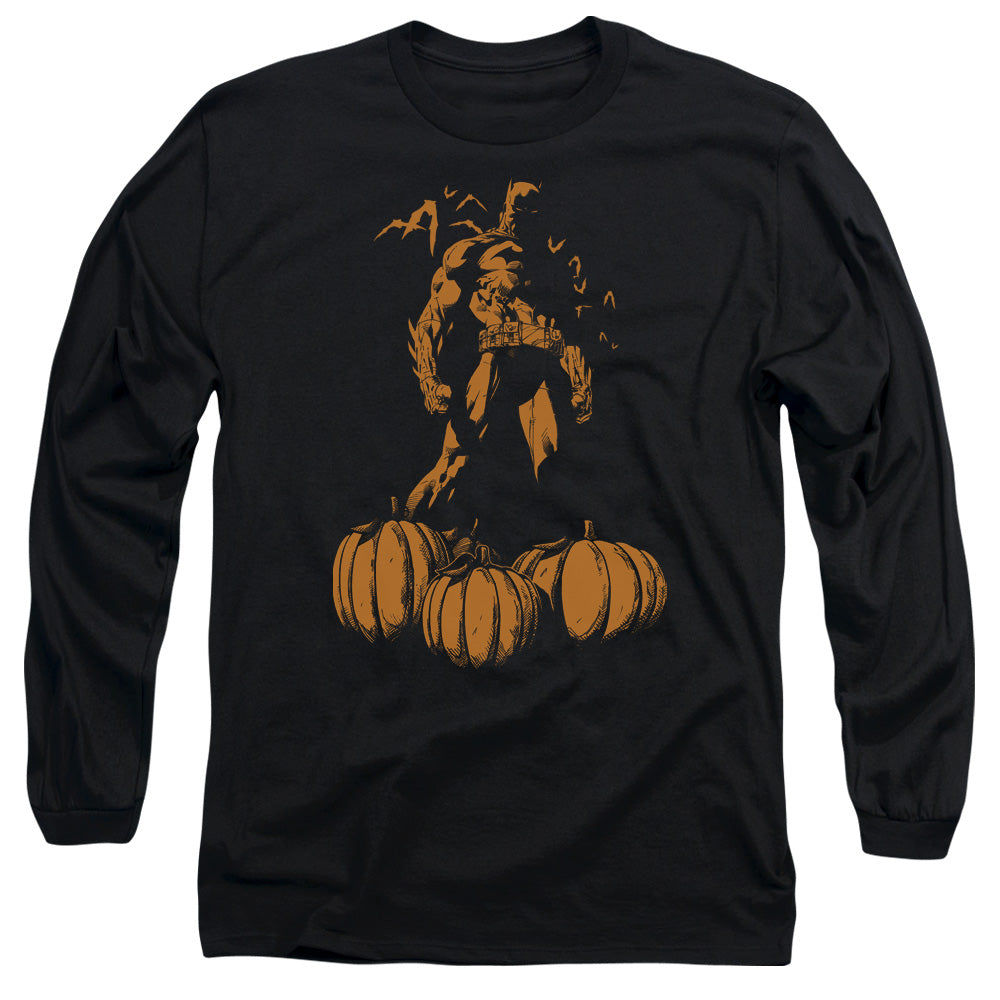 Batman A Bat Among Pumpkins Mens Long Sleeve Shirt Black