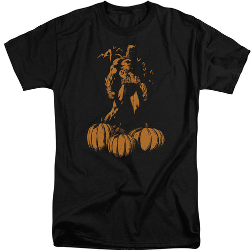 Batman A Bat Among Pumpkins Mens Tall T Shirt Black