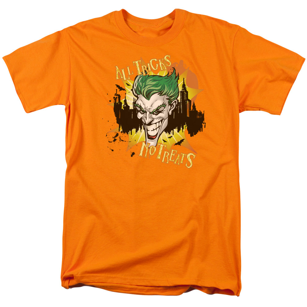 Batman All Tricks  No Treats Mens T Shirt Orange