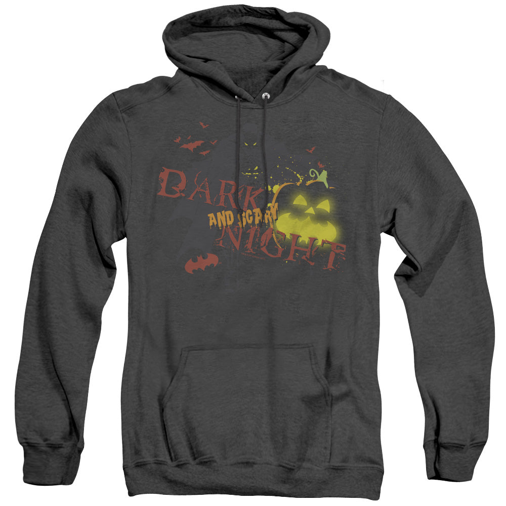 Batman Dark And Scary Night Heather Mens Hoodie Black