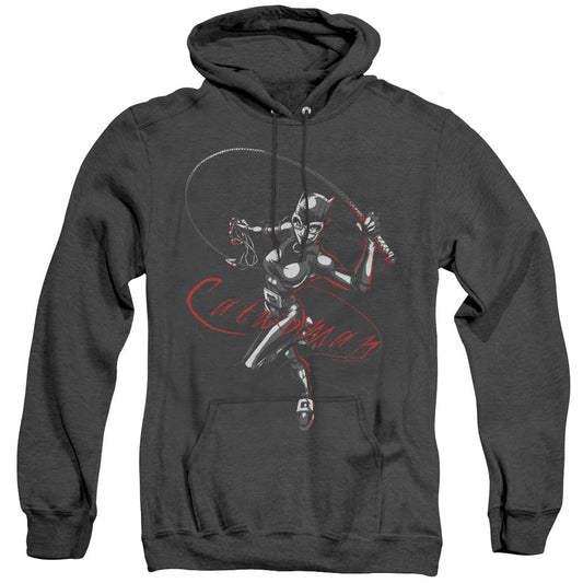 Batman Kitten With A Whip Heather Mens Hoodie Black