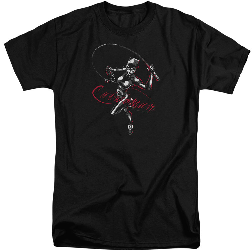 Batman Kiten With A Whip Mens Tall T Shirt Black
