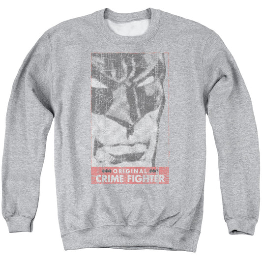 Batman Orginal Crime Fighter Mens Crewneck Sweatshirt Athletic Heather