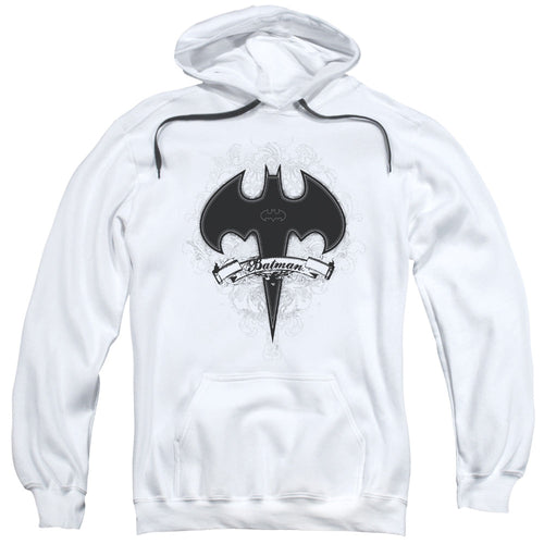 Batman Gothic Gotham Mens Hoodie White