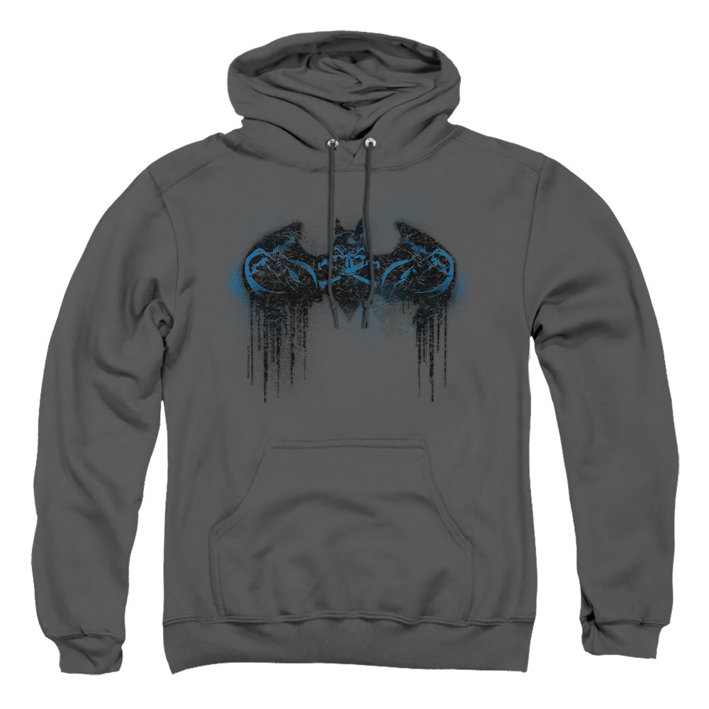 Batman Run Away Mens Hoodie Charcoal