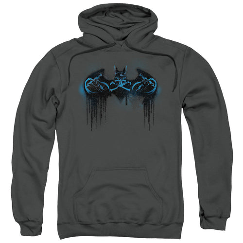 Batman Run Away Mens Hoodie Charcoal