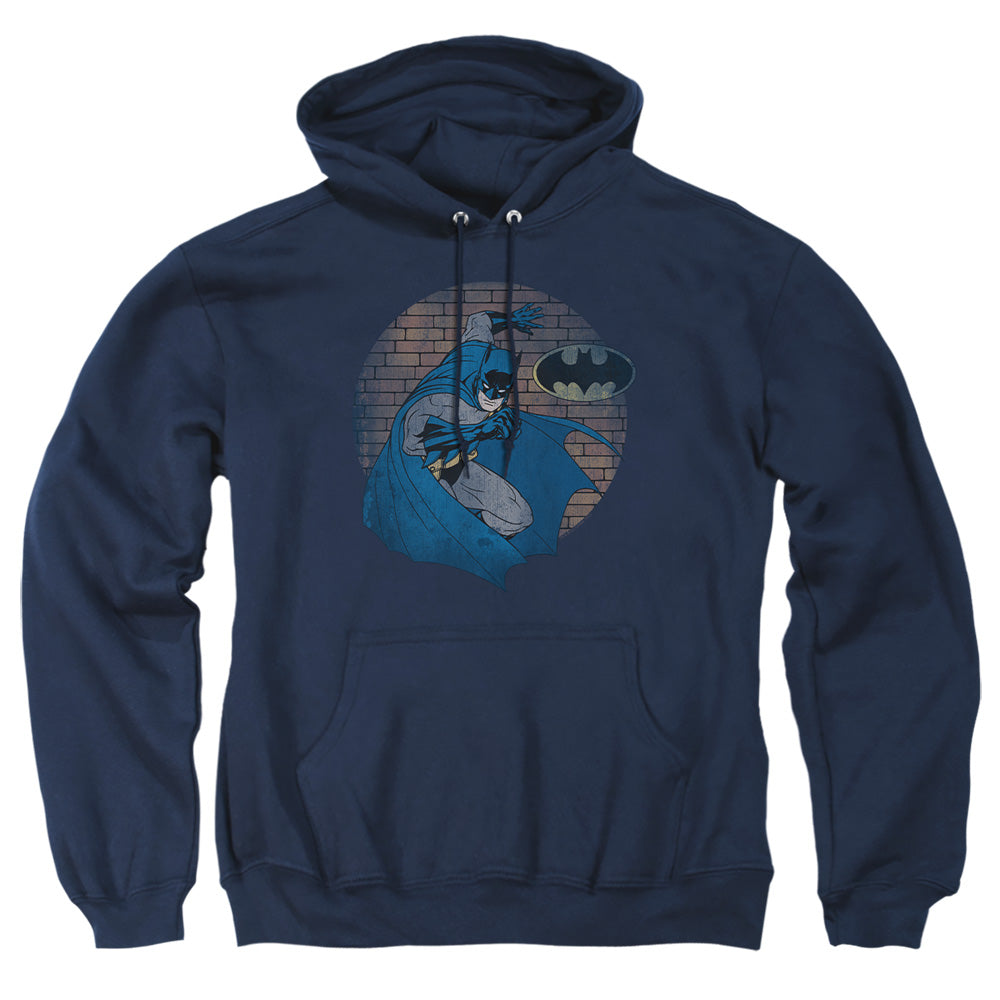 Batman In The Spotlight Mens Hoodie Navy