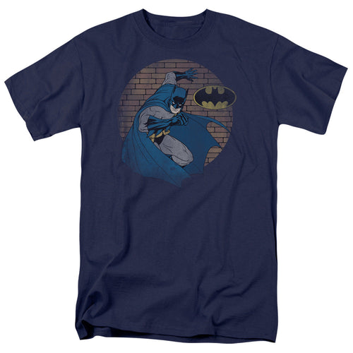 Batman In The Spotlight Mens T Shirt Navy