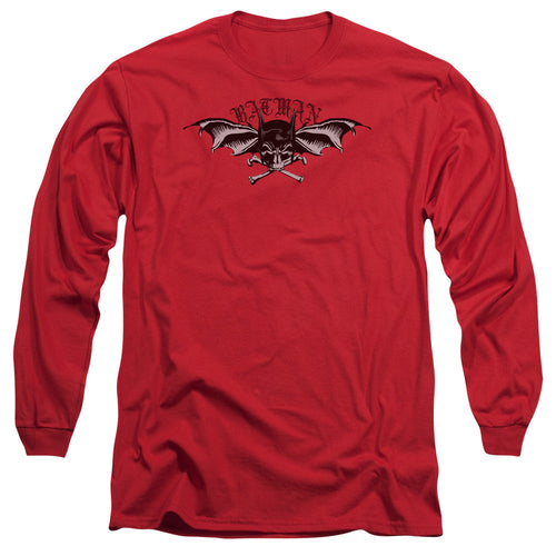 Batman Wings Of Wrath Mens Long Sleeve Shirt Red