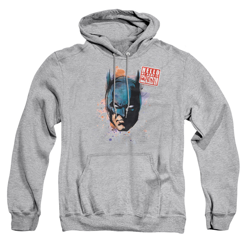 Batman Hello Mens Hoodie Athletic Heather