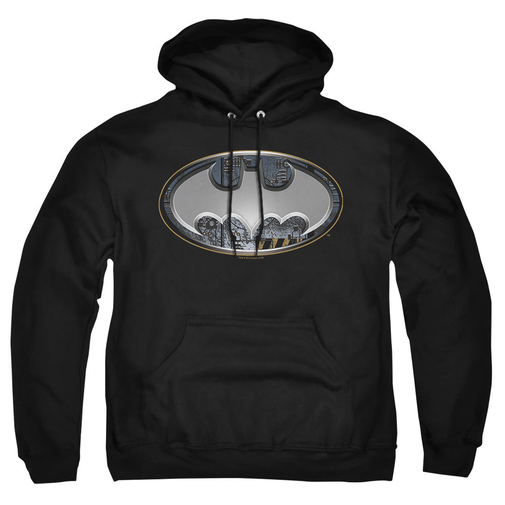 Batman Steel Wall Shield Mens Hoodie Black