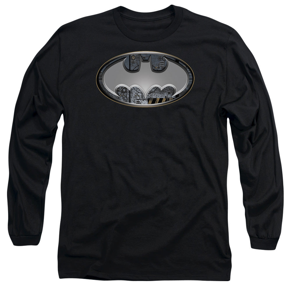 Batman Steel Wall Shield Mens Long Sleeve Shirt Black