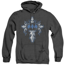 Load image into Gallery viewer, Batman Gothic Steel Logo Heather Mens Hoodie Black
