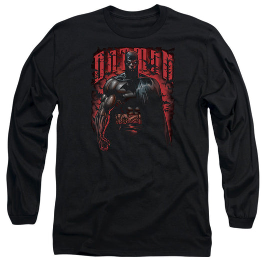 Batman Red Knight Mens Long Sleeve Shirt Black