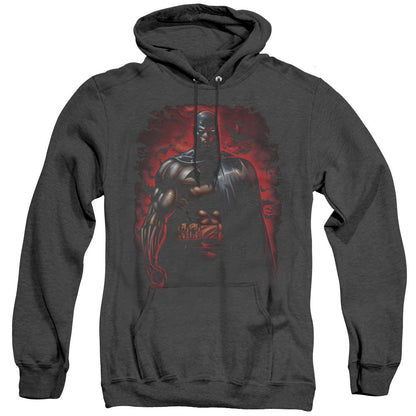 Batman Red Knight Heather Mens Hoodie Black