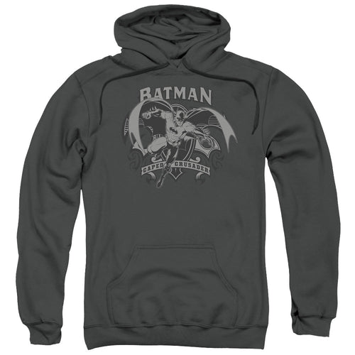 Batman Crusade Mens Hoodie Charcoal