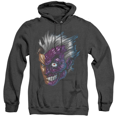 Batman Just Face Heather Mens Hoodie Black
