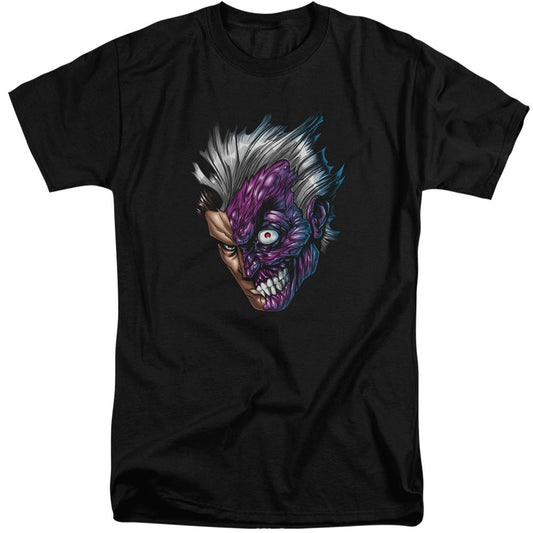 Batman Just Face Mens Tall T Shirt Black