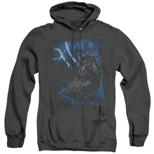 Load image into Gallery viewer, Batman Lightning Strikes Heather Mens Hoodie Black
