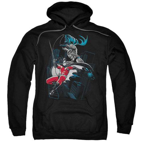 Batman Black And White Mens Hoodie Black