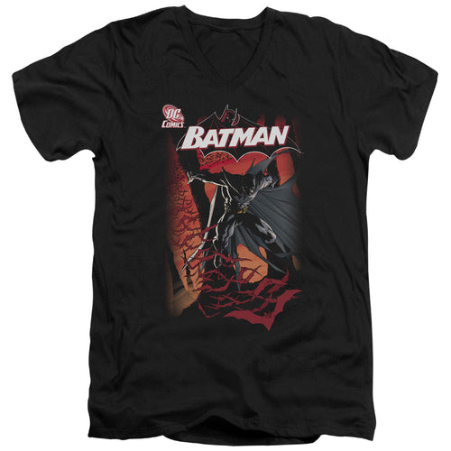 Batman #655 Cover Mens Slim Fit V Neck T Shirt Black