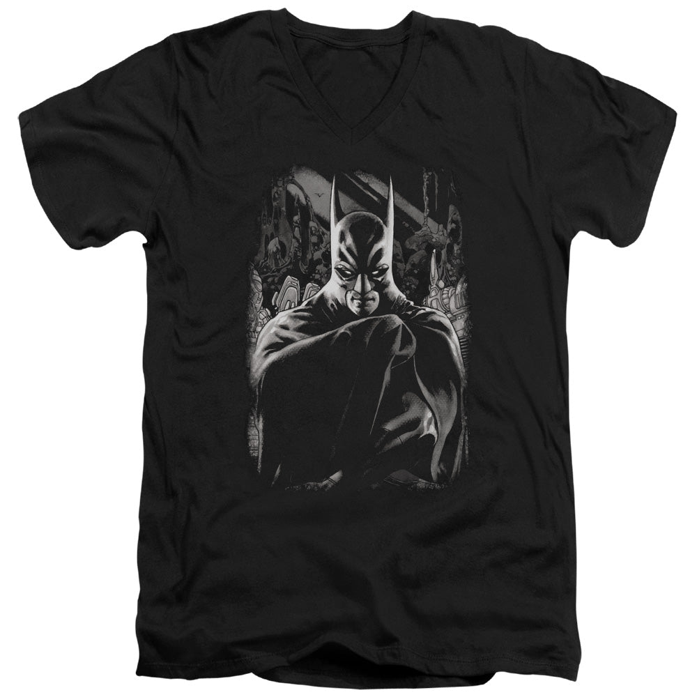 Batman Detective 821 Cover Mens Slim Fit V Neck T Shirt Black
