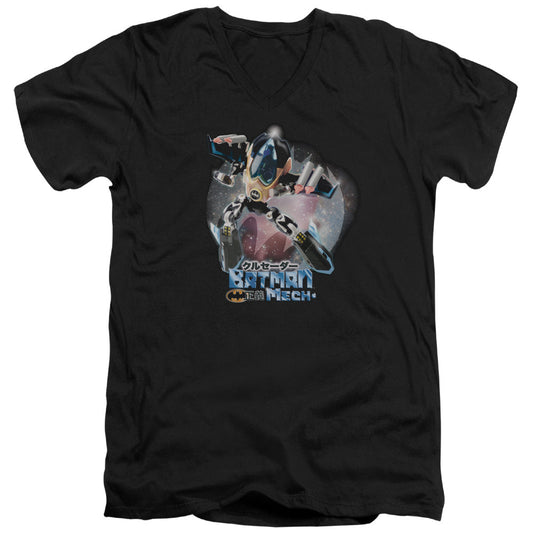 Batman Batman Mech Mens Slim Fit V Neck T Shirt Black