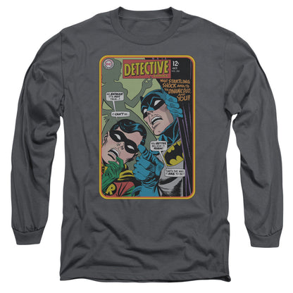 Batman Detective #380 Mens Long Sleeve Shirt Charcoal