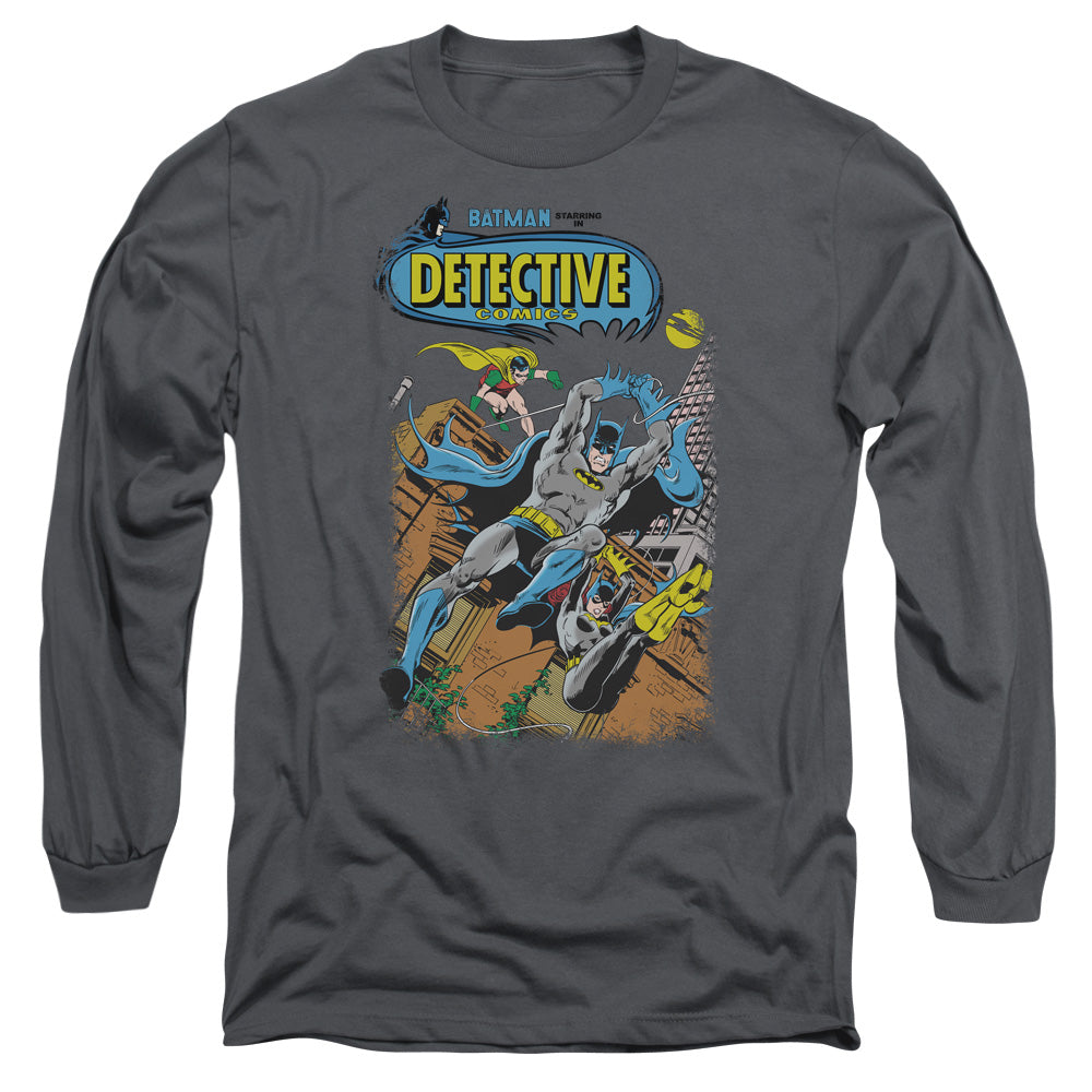 Batman Detective #487 Mens Long Sleeve Shirt Charcoal